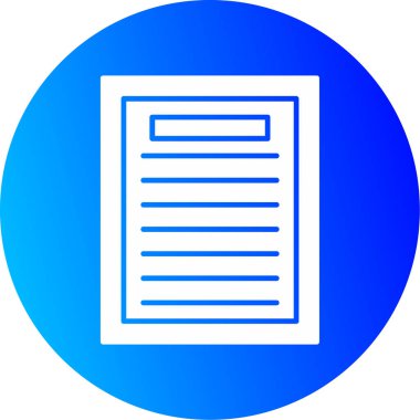 Web Kullanımı için Not Simgesi, Vektör İllüstrasyonu