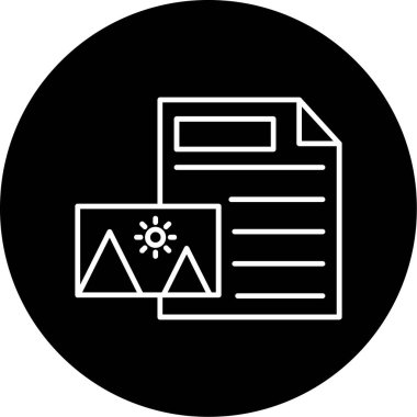 Web Kullanımı için Belge Simgesi, Vektör İllüstrasyonu