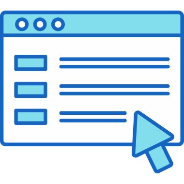 Web Kullanımı için Tarayıcı Simgesi, Vektör İllüstrasyonu