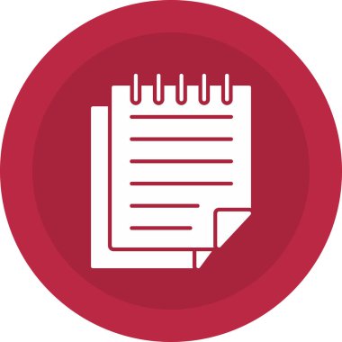 Web Kullanımı için Notlar Simgesi, Vektör İllüstrasyonu