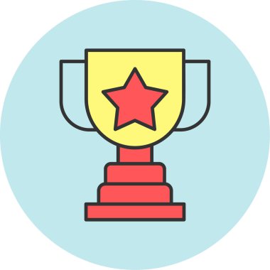 Web Kullanımı İçin Ödül Simgesi, Vektör İllüstrasyonu