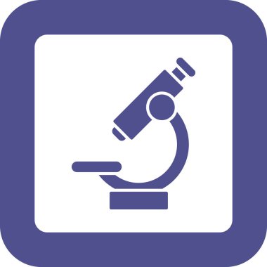 Web Kullanımı için Mikroskop Simgesi, Vektör İllüstrasyonu