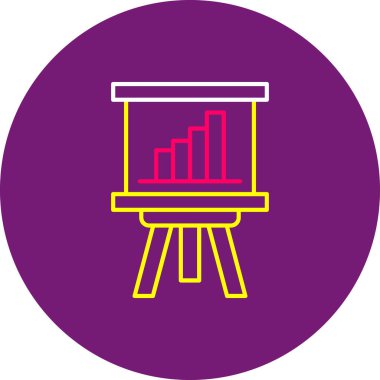 Web Kullanımı için Sunum Simgesi, Vektör İllüstrasyonu