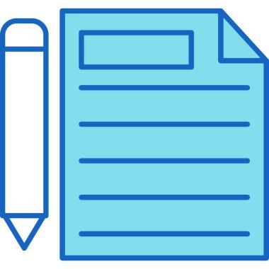 Web Kullanımı için Sözleşme Simgesi ve Vektör İllüstrasyonu