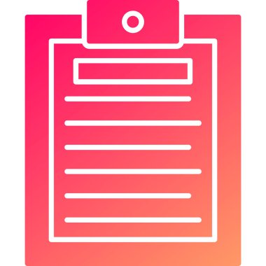 Web Kullanımı için Not Simgesi, Vektör İllüstrasyonu