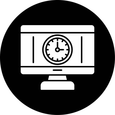 Web Kullanımı için zaman Simgesi, Vektör İllüstrasyonu