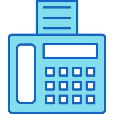 Web kullanımı için faks Simgesi, Vektör İllüstrasyonu