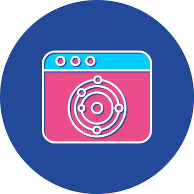 Astrofizik Simgesi, Web Kullanımı için Vektör İllüstrasyonu