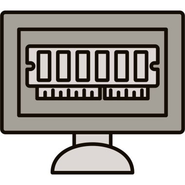 Ram Simgesi, Web Kullanımı için Vektör İllüstrasyonu