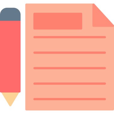 Web Kullanımı için Sözleşme Simgesi ve Vektör İllüstrasyonu