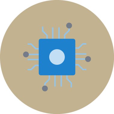 Çip Simgesi, Web Kullanımı için Vektör İllüstrasyonu