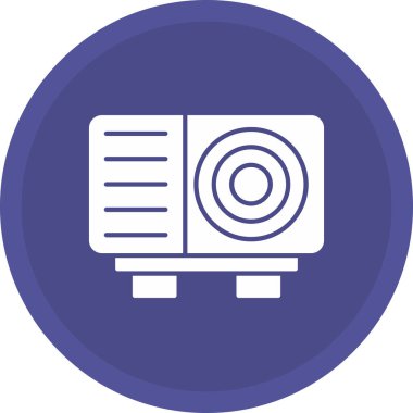 Web Kullanımı için Projektör Simgesi, Vektör İllüstrasyonu