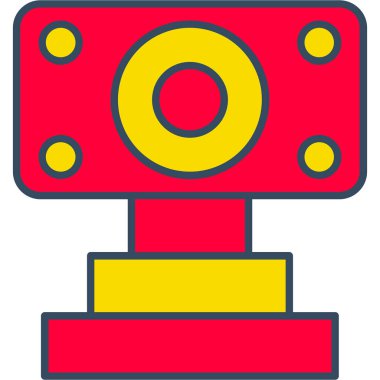 Web Kullanımı için Web Kamera Simgesi, Vektör İllüstrasyonu