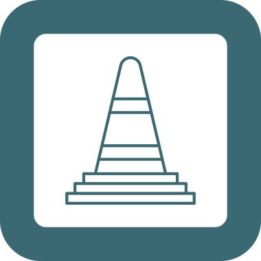 Web Kullanımı için Trafik Konisi Simgesi, Vektör İllüstrasyonu