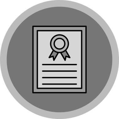 Web Kullanımı için Sertifika Simgesi, Vektör İllüstrasyonu