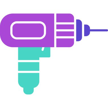 Web Kullanımı için Sondaj Makinesi Simgesi, Vektör İllüstrasyonu