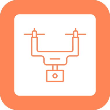Web Kullanımı için Kamera Drone Simgesi, Vektör İllüstrasyonu