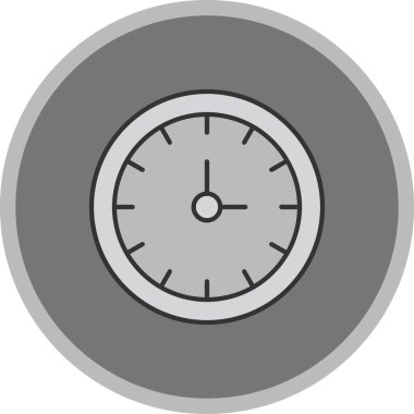 Web Kullanımı için Saat Simgesi, Vektör İllüstrasyonu