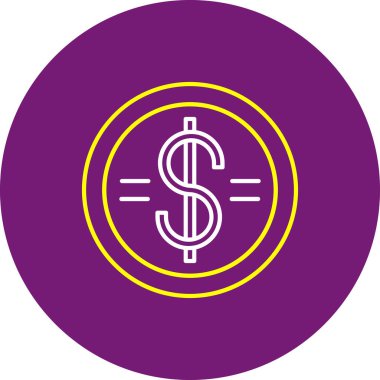 Web kullanımı için Para Birimi Simgesi, Vektör İllüstrasyonu