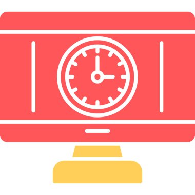 Web Kullanımı için zaman Simgesi, Vektör İllüstrasyonu