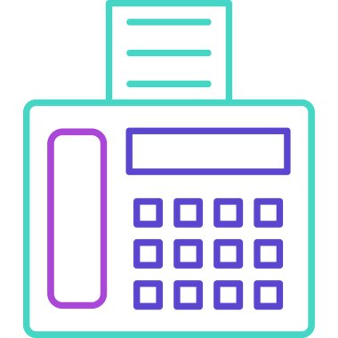 Web kullanımı için faks Simgesi, Vektör İllüstrasyonu