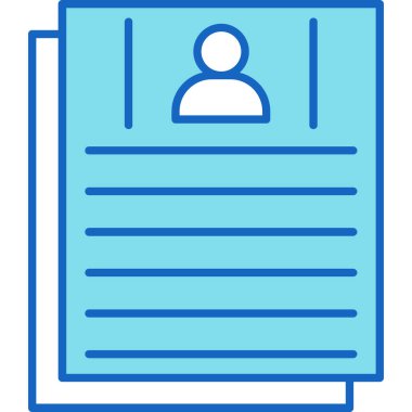 Web Kullanımı için CV Simgesi, Vektör İllüstrasyonu