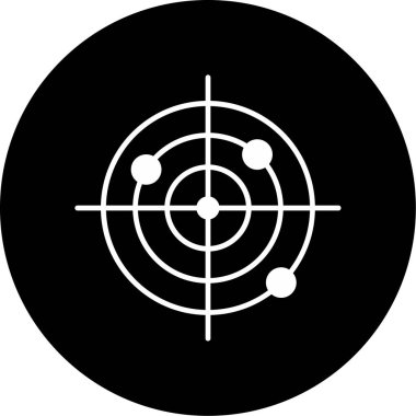 Web Kullanımı için Radar Simgesi, Vektör İllüstrasyonu