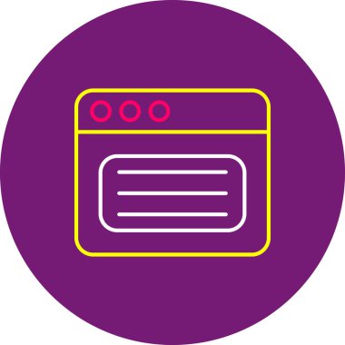 Web Tarayıcı Simgesi, Web Kullanımı için Vektör İllüstrasyonu