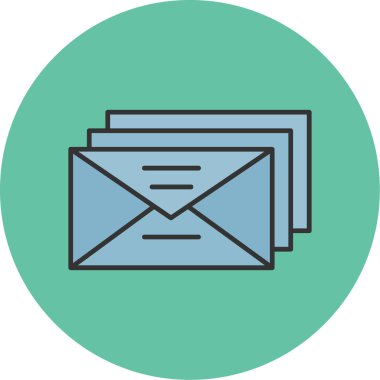 Web Kullanımı için E- posta Simgesi, Vektör İllüstrasyonu