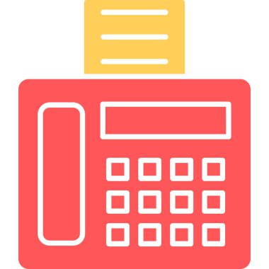 Web kullanımı için faks Simgesi, Vektör İllüstrasyonu