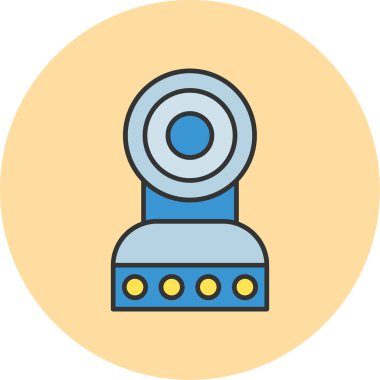 Web Kullanımı için Web Kamera Simgesi, Vektör İllüstrasyonu