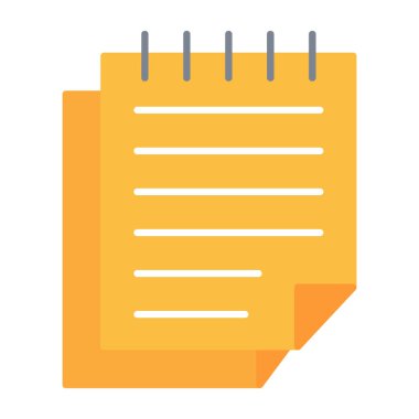 Web Kullanımı için Notlar Simgesi, Vektör İllüstrasyonu