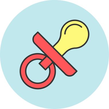 Web Kullanımı İçin Emzik Simgesi, Vektör İllüstrasyonu