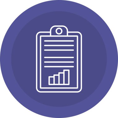 Web Kullanımı için Rapor Simgesi ve Vektör İllüstrasyonu