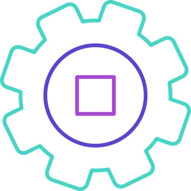 Web Kullanımı için Vektör İllüstrasyonu Gear Simgesi