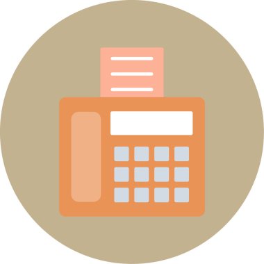 Web kullanımı için faks Simgesi, Vektör İllüstrasyonu