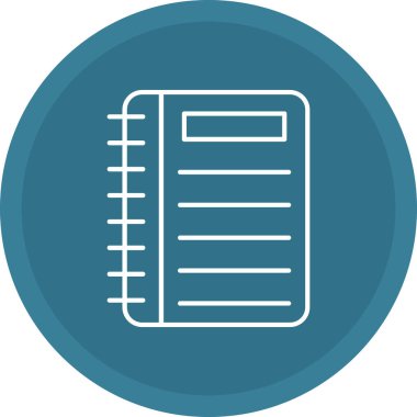 Web Kullanımı için Not Defteri Simgesi, Vektör İllüstrasyonu