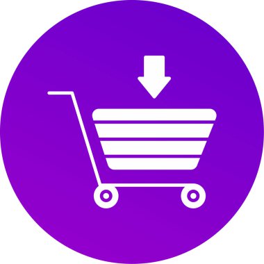 Otomobil Simgesine Ekle, Web Kullanımı için Vektör İllüstrasyonu