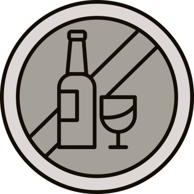 Web Kullanımı İçin İçme Simgesi, Vektör İllüstrasyonu Yok