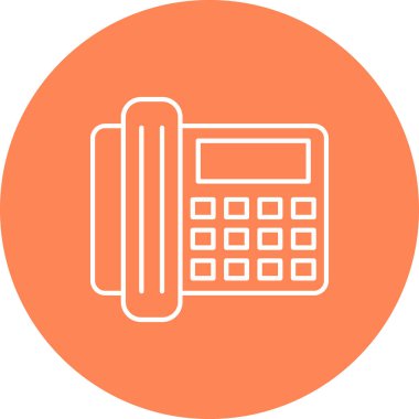 Web Kullanımı için Telefon Simgesi, Vektör İllüstrasyonu