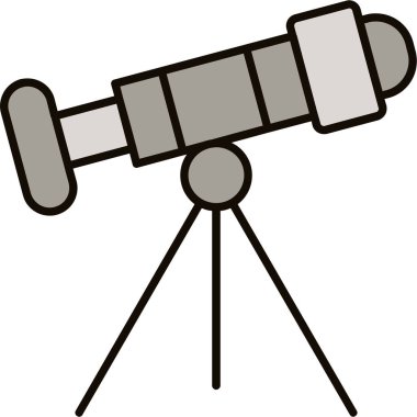 Web Kullanımı için Teleskop Simgesi, Vektör İllüstrasyonu