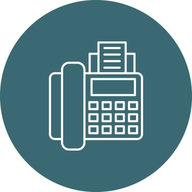 Web kullanımı için faks Simgesi, Vektör İllüstrasyonu