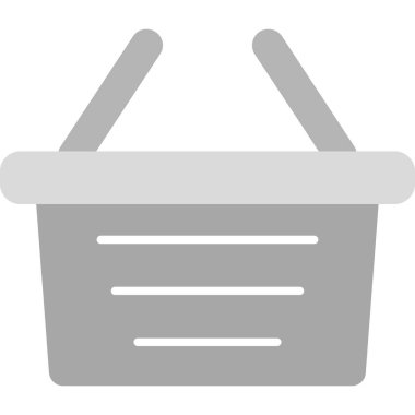 Alışveriş Sepeti Simgesi, Web Kullanımı için Vektör İllüstrasyonu