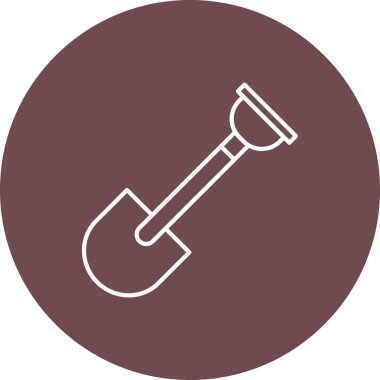 Kürek Simgesi, Web Kullanımı için Vektör İllüstrasyonu