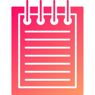 Web Kullanımı için Not Simgesi, Vektör İllüstrasyonu