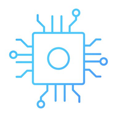 Çip Simgesi, Web Kullanımı için Vektör İllüstrasyonu