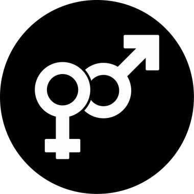 Web Kullanımı için Cinsiyet Simgesi, Vektör İllüstrasyonu