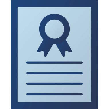 Web Kullanımı için Sertifika Simgesi, Vektör İllüstrasyonu