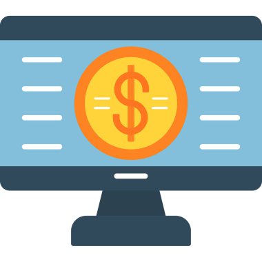 Web kullanımı için Siber Pazartesi Simgesi, Vektör İllüstrasyonu