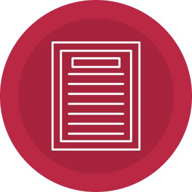 Web Kullanımı için Not Simgesi, Vektör İllüstrasyonu